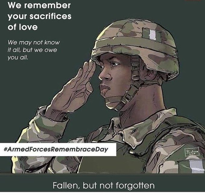 Read more about the article Araba Femi Sanni Pays Tribute to Fallen Heroes on Armed Forces Remembrance Day