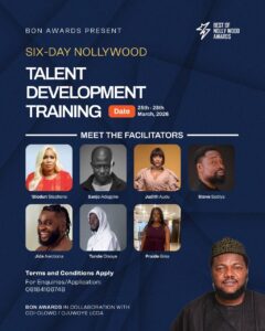 Read more about the article Biodun Stephens, Jide Awobona, Steve Sodiya, Judith Audu Lead Speakers to BON Awards/Odi Olowo Nollywood Training