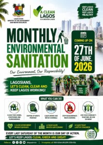 Read more about the article Lagos Monthly Sanitation Exercise Holds June 27, Says Commissioner Tokunbo Wahab