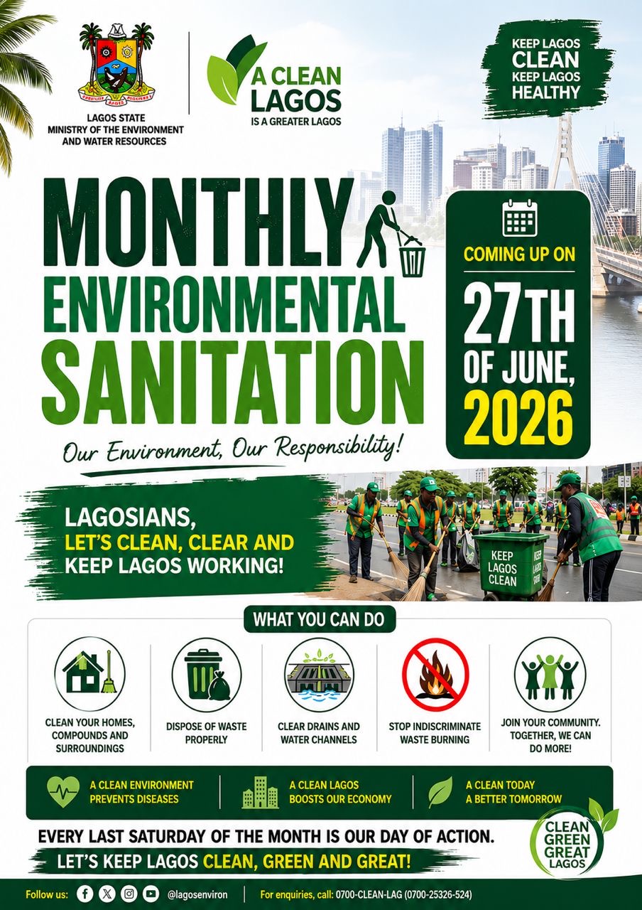 You are currently viewing Lagos Monthly Sanitation Exercise Holds June 27, Says Commissioner Tokunbo Wahab