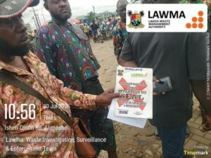 Read more about the article LAWMA Serves Intention to Seal Notices to Markets, Shops Along LASU-Igando Road Over Sanitation Violations