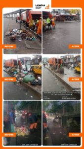 Read more about the article LAWMA Clears Over 20 Blackspots Across Ikeja, Surulere, Lagos Island in Sustained Sanitation Drive