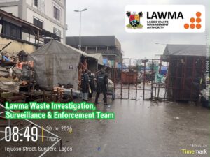 Read more about the article LAWMA WISE Team Commences Sealing of Shops, Plazas Along Tejuosho/Ojuelegba Road for Sanitation Violations