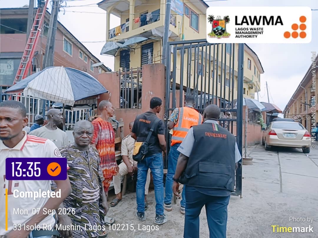 Read more about the article LAWMA Project WISE Serves Compliance Notices on Isolo Road, Mushin, to Curb Illegal Waste Disposal